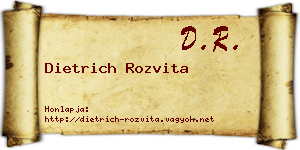 Dietrich Rozvita névjegykártya